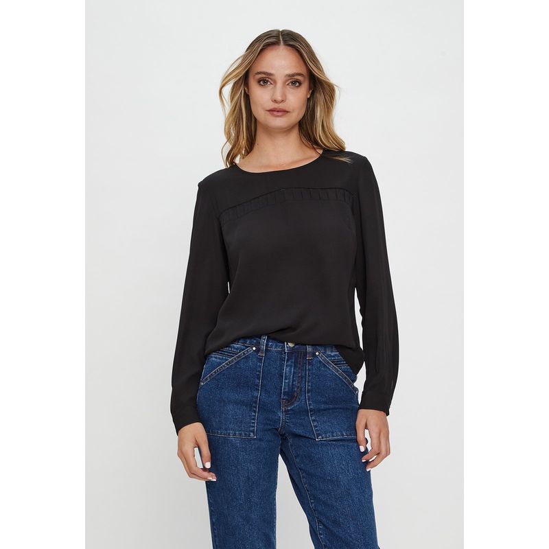 ASH - Blusa Lisa Negro Ash