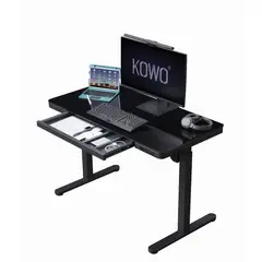 GENERICO - Escritorio Eléctrico Altura Regulable. Kowo 3021 Negro