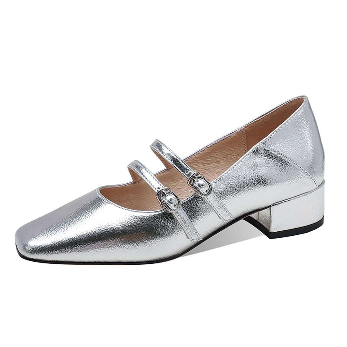 VATYERTY - Zapatos planos de color liso para mujer Zapatos con correa y hebilla en punta