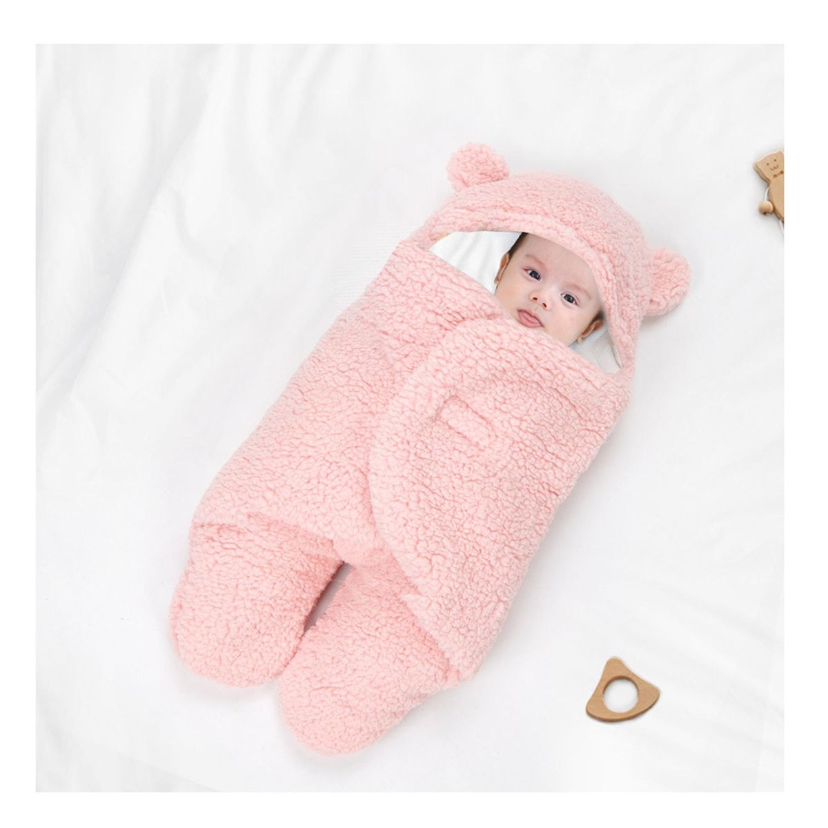 BABYLUNA - Saco Manta Envoltura De Dormir Bebe 0 a 3 Meses Rosado