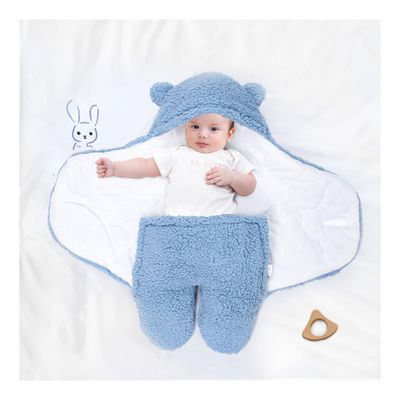 Imagen 2 del producto Saco Manta Envoltura De Dormir Bebe 0 a 3 Meses Celeste