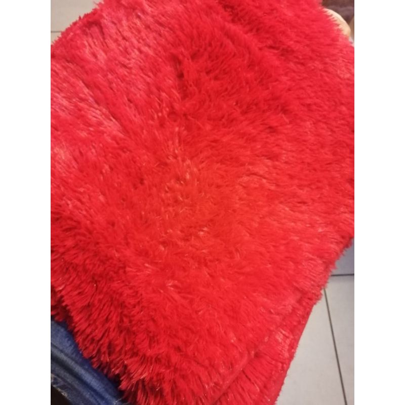 GENERICO - Alfombra de living peluda tipo shaggy 150 x 200 cm ROJO