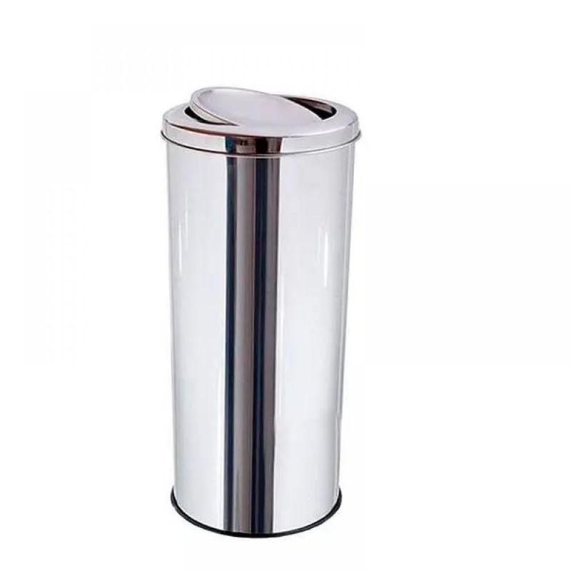 GENERICO - Basurero Acero inoxidable con tapa tipo Vaiven 45 litros