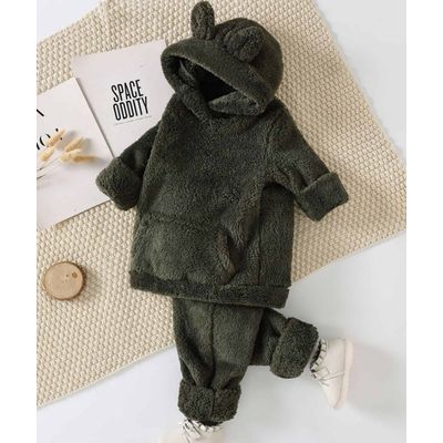 Imagen 2 del producto Set Invierno 2 Piezas Polerón y Pantalón Unisex Verde Oscuro