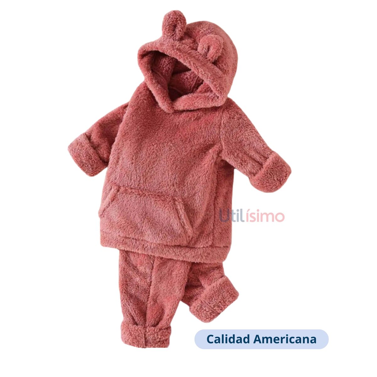 JUMP KIDS - Set Invierno 2 Piezas Polerón y Pantalón Niña Rosa Oscuro Jump Kids