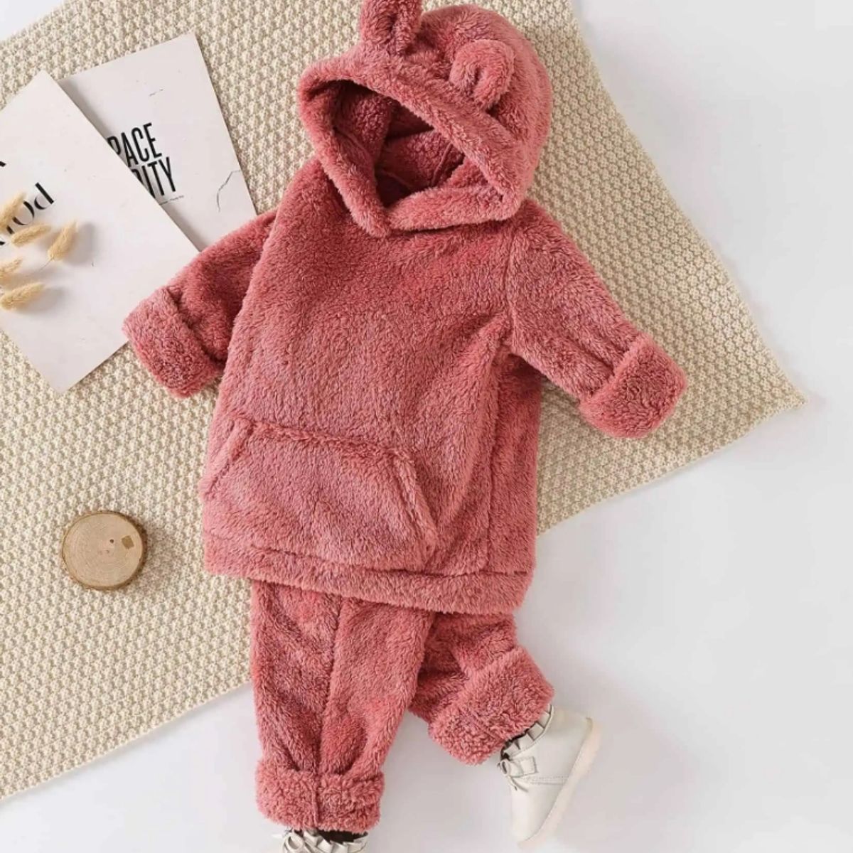 JUMP KIDS - Set Invierno 2 Piezas Polerón y Pantalón Niña Rosa Oscuro Jump Kids