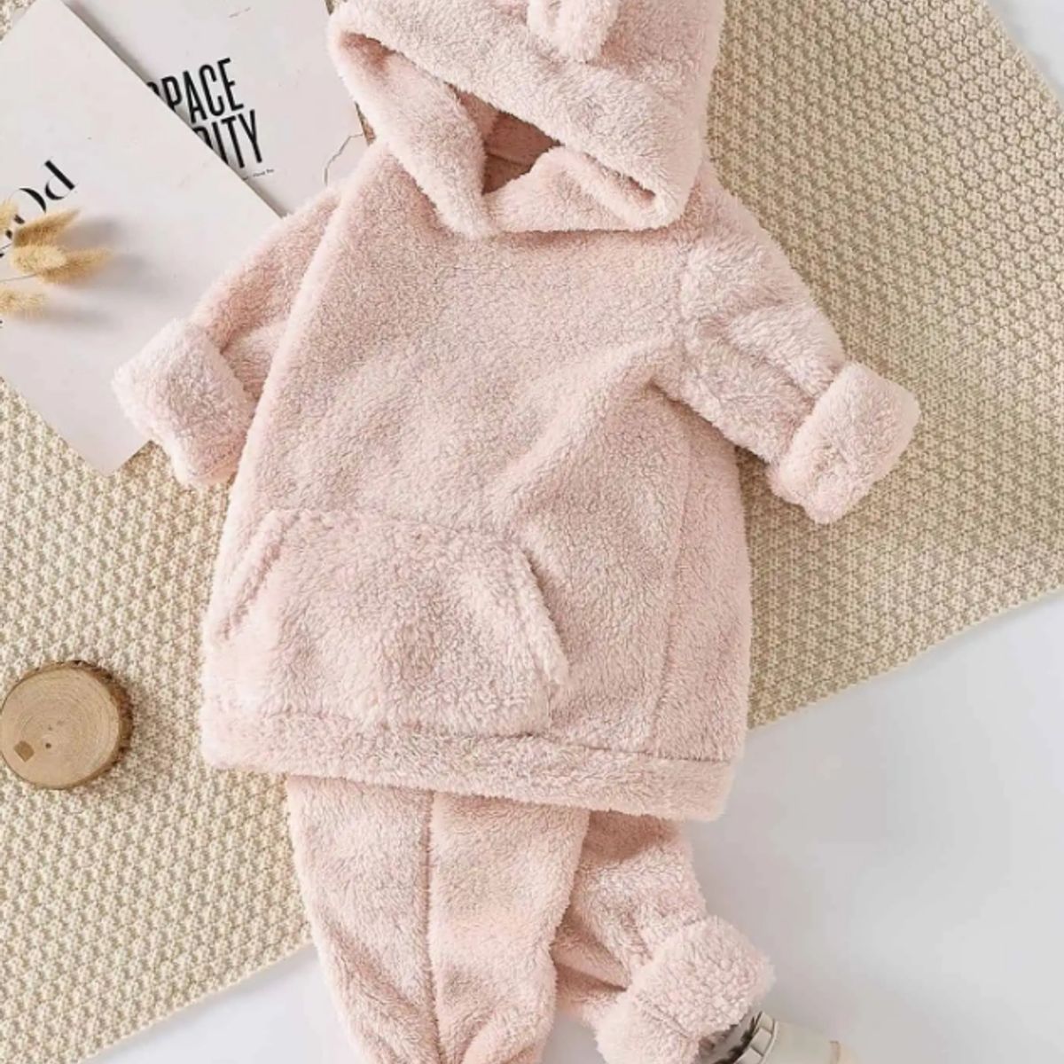 JUMP KIDS - Set Invierno 2 Piezas Polerón y Pantalón Niña Rosa Claro Jump Kids