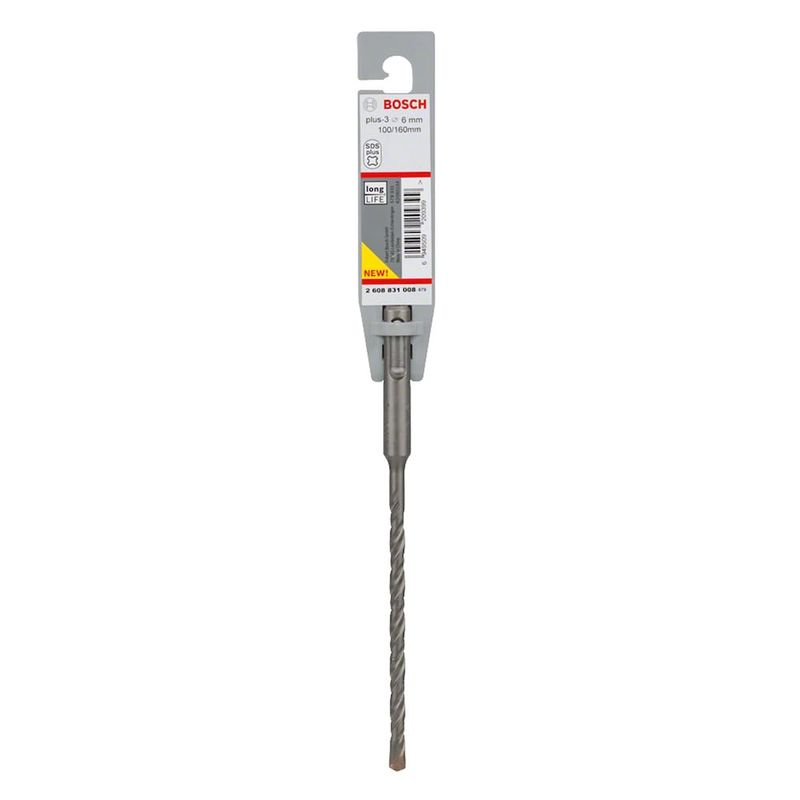 BOSCH - Broca SDS-PLUS-3 6 x 100 x 160 mm Bosch 2608831008