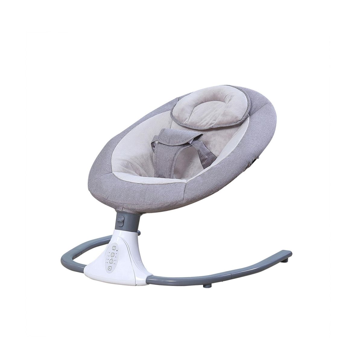 BABYLUNA - Silla Mecedora Inteligente con Vibración y Música Gris