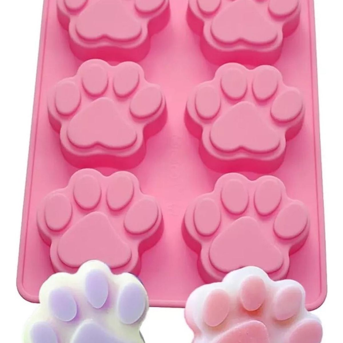 PASTELERIUSCL - Molde Silicona Huella Moldes De Silicona Mascota Pata 6cav