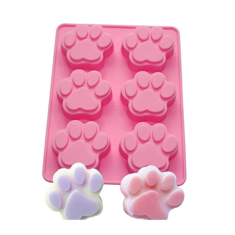 GENERICO - Molde Silicona Huella Moldes De Silicona Mascota Pata 6cav
