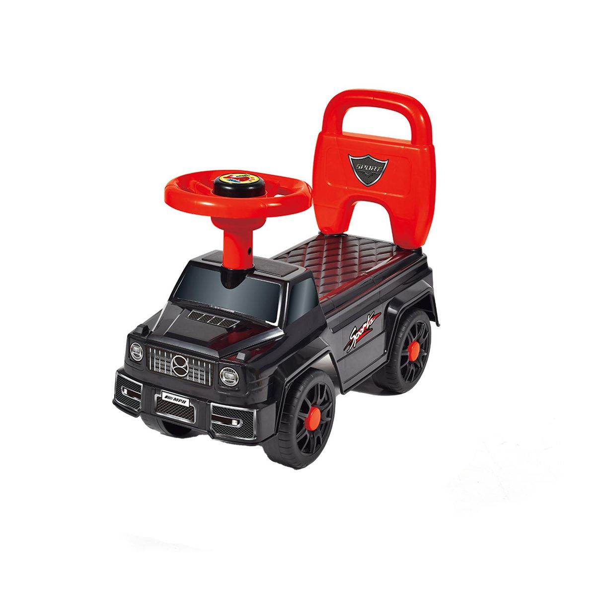 BABYLUNA - Auto Correpasillos y Andador Infantil con Sonido Negro