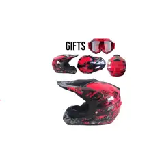 GENERICO - Set Casco Moto De Niño Certificado + Antiparra Thor Talla L