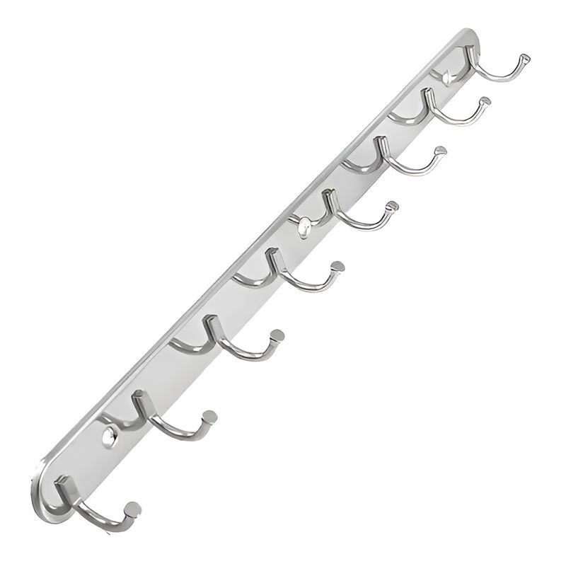 GENERICO - Colgador Perchero Aluminio De Pared Para Toallas Ropa