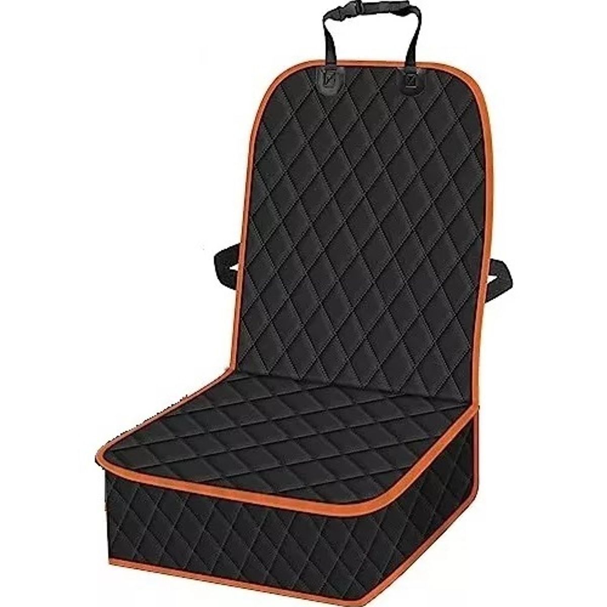 GENERICO - Cubre Asiento Para Mascotas negra borde damasco