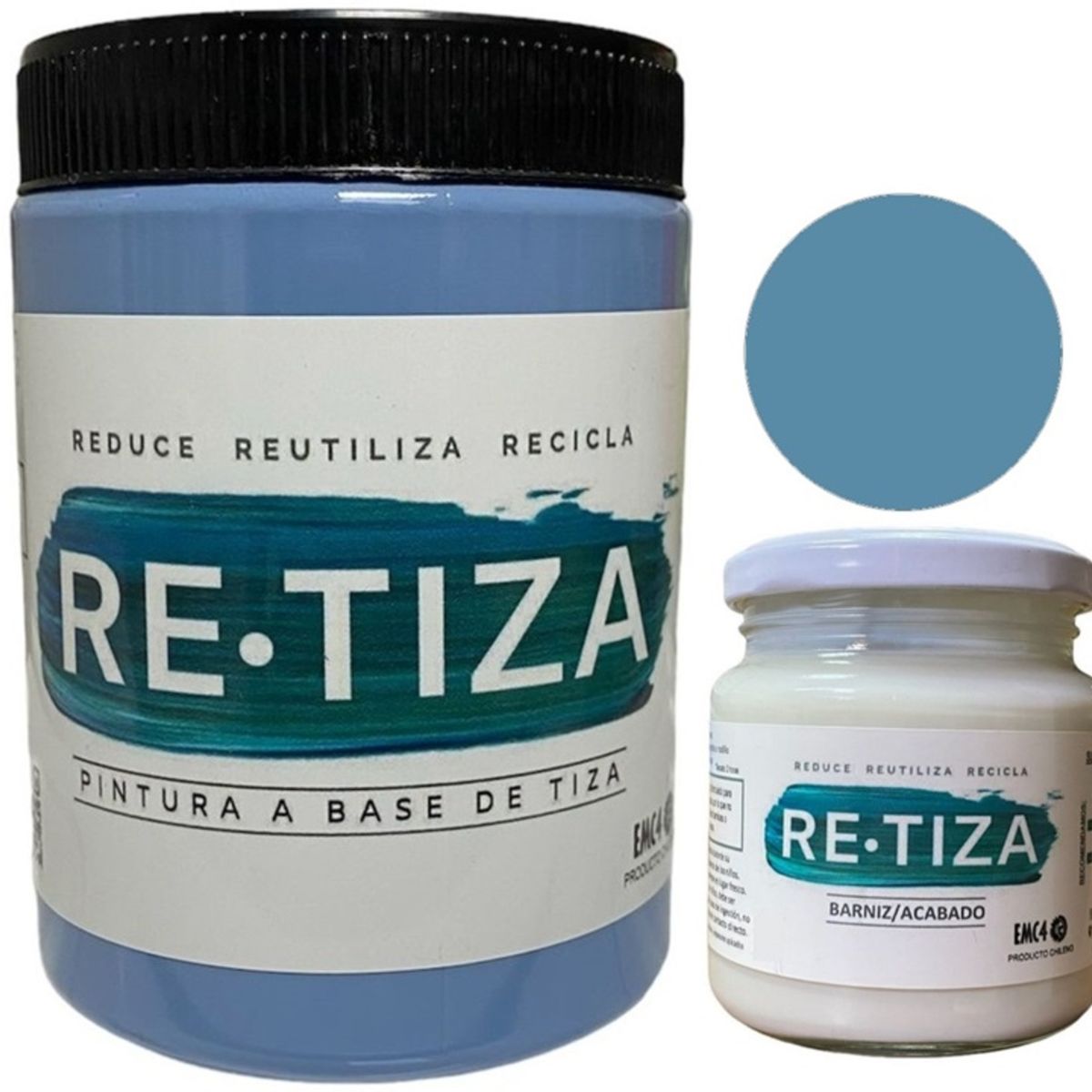 RETIZA - AZUL PIEDRA 1 KILO + ACABADO 240ML