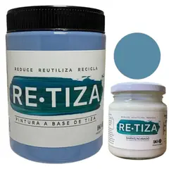RETIZA - AZUL PIEDRA 1 KILO + ACABADO 240ML