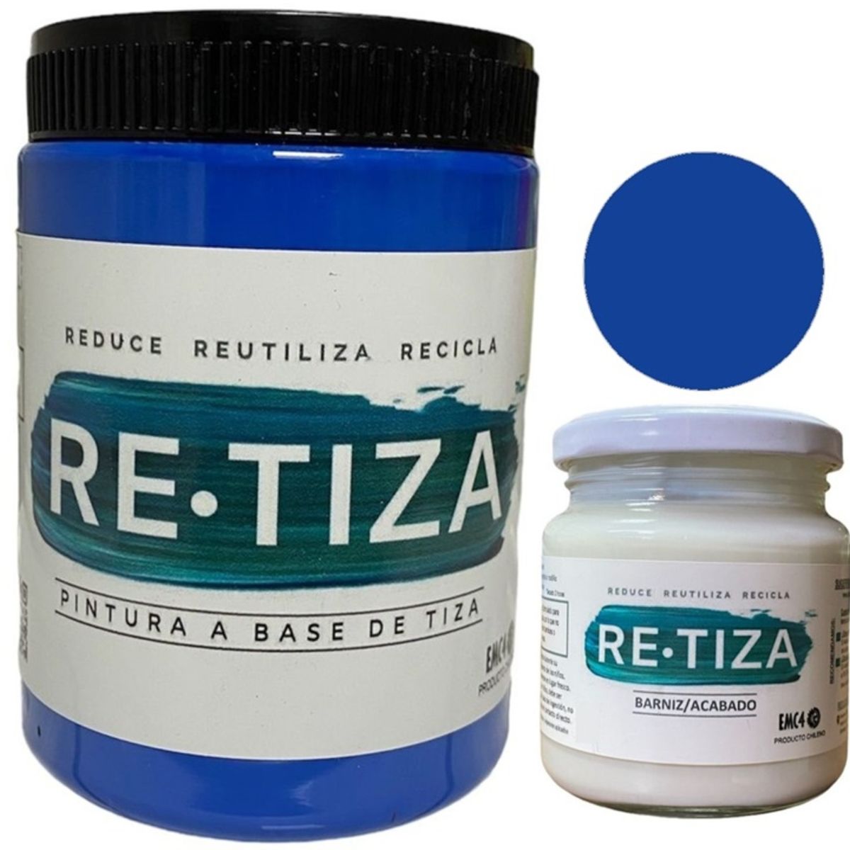RETIZA - KILO PINTURA AZUL REY  ELÉCTRICO + ACABADO 240ML