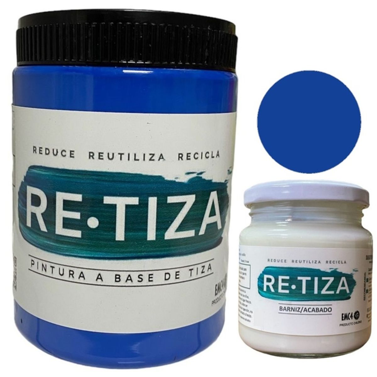 RETIZA - KILO PINTURA AZUL REY  ELÉCTRICO + ACABADO 240ML