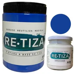 RETIZA - KILO PINTURA AZUL REY ELÉCTRICO + ACABADO 240ML