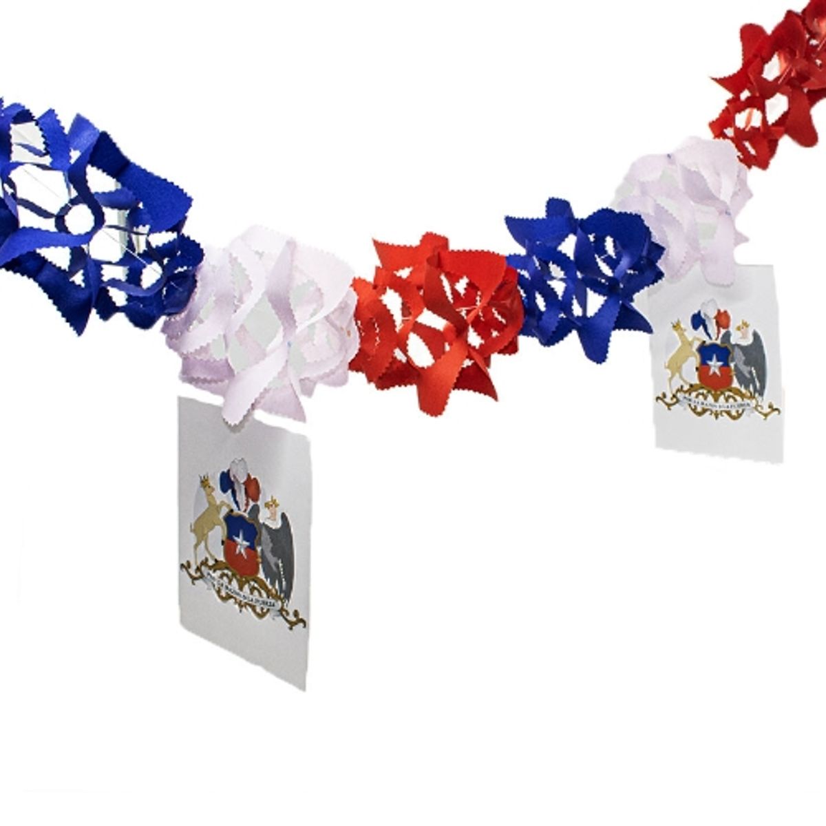 GENERICO - Guirnalda Escudo Color 36cm X 2m X 1
