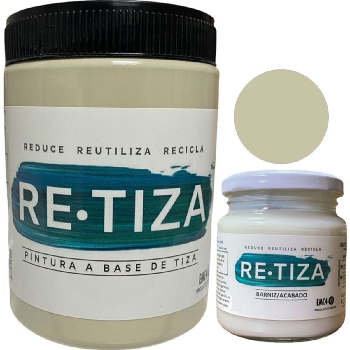 RETIZA - KILO PINTURA BLANCO ARENA + ACABADO 240ML