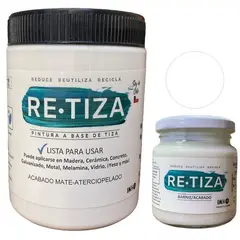 RETIZA - KILO PINTURA BLANCO INVIERNO + ACABADO 240ML