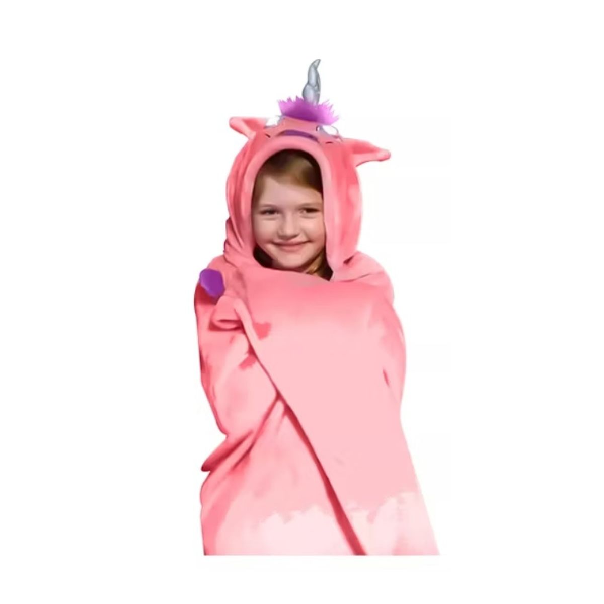 GENERICO - Manta Cobija Frazada De Polar Capucha Iluminada Para Niña