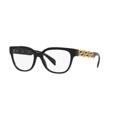 VERSACE - Lentes Ópticos Negro Pulido