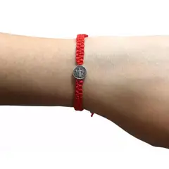 GENERICO - Pulsera Brazalete Hilo Rojo Protección Gratitud San Benito