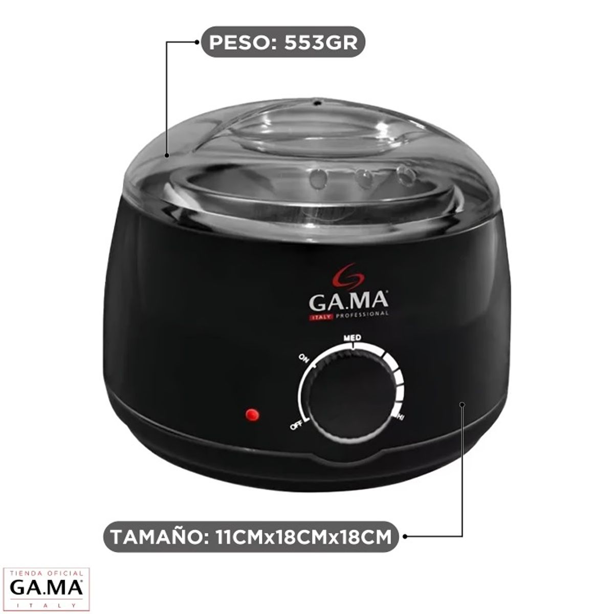 GAMA - Olla Cera Depilatoria Gama Dep 500 cc  Portatil