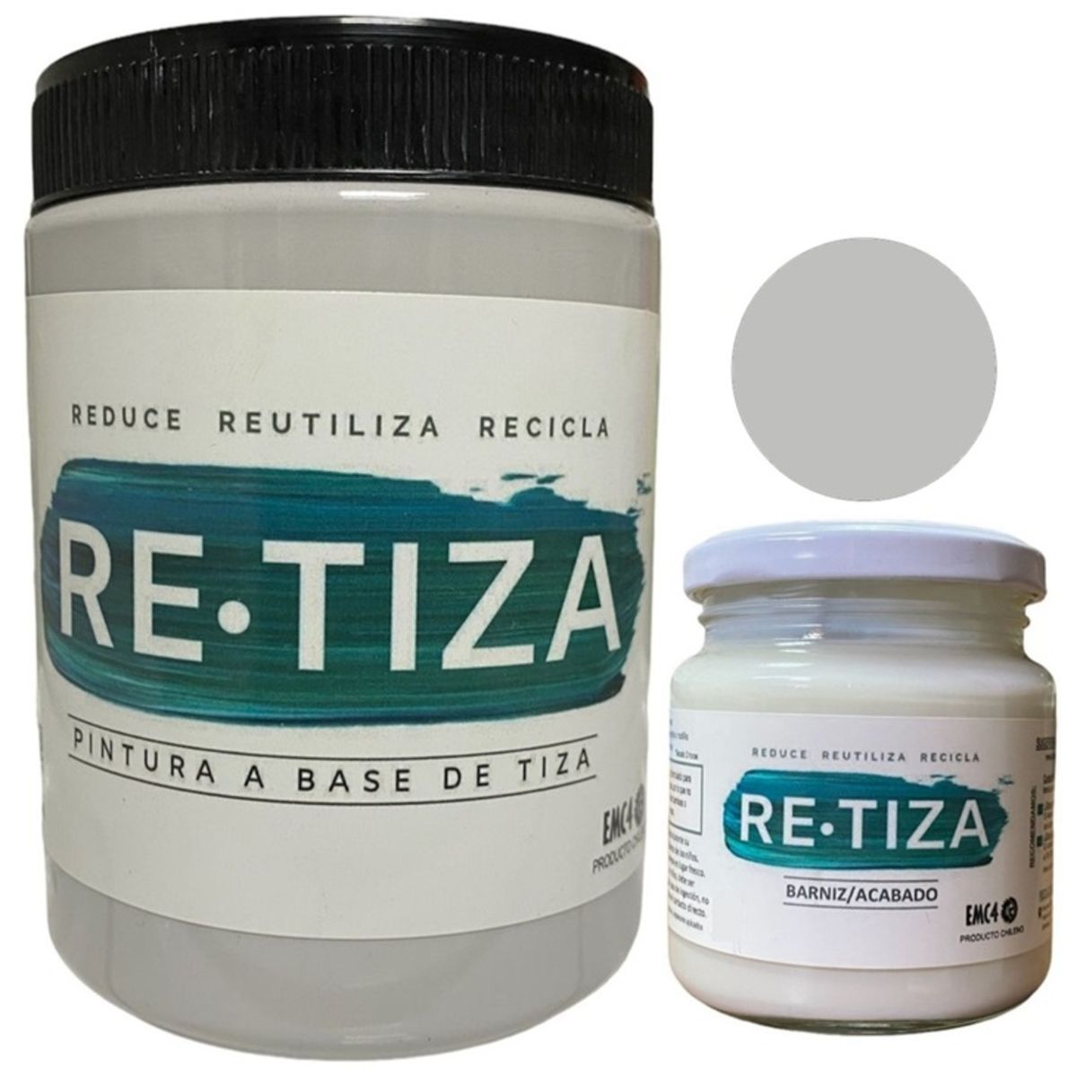 RETIZA - KILO PINTURA GRIS CLARO-PERLA + ACABADO 240ML