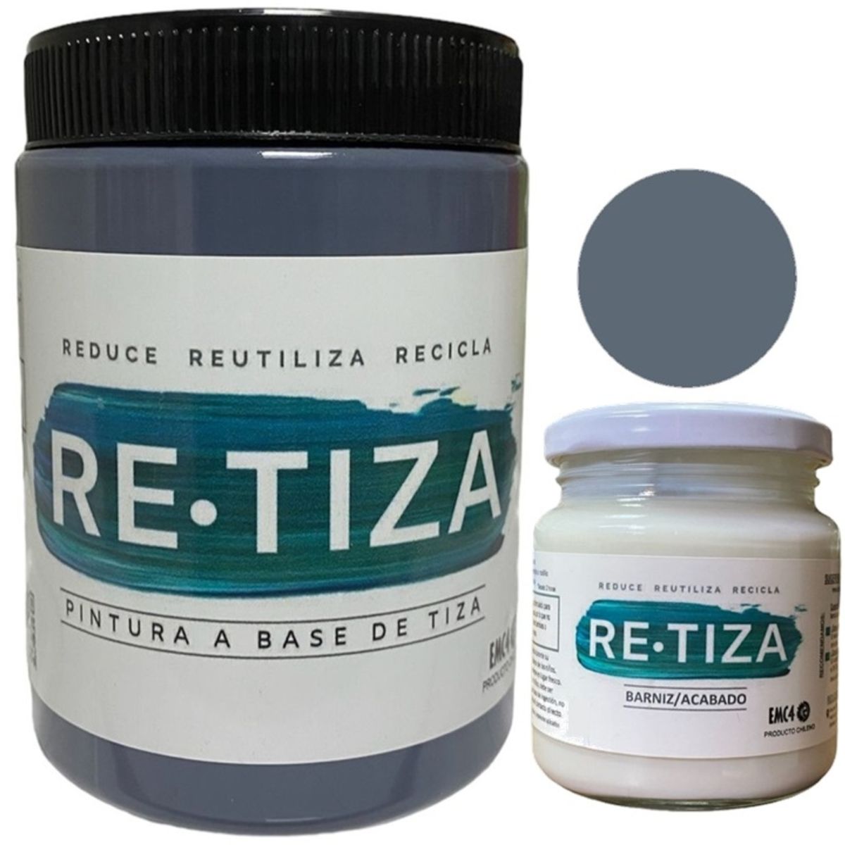 RETIZA - KILO PINTURA GRIS MARENGO  TERRAZA + ACABADO 240ML