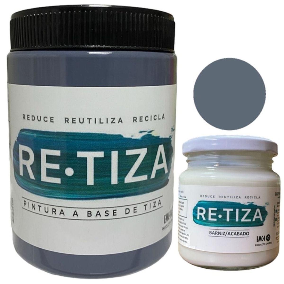 RETIZA - KILO PINTURA GRIS MARENGO  TERRAZA + ACABADO 240ML