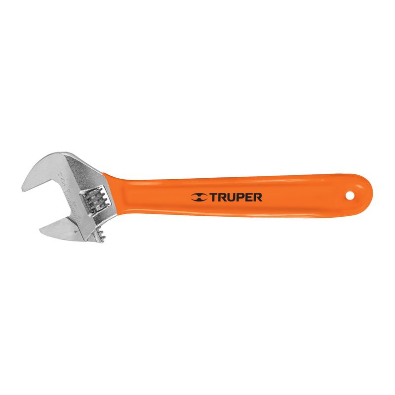 TRUPER - Llave Ajustable Francesa 12 PuLG. Cromada Mango Pvc