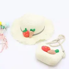 GENERICO - Pack 1 gorro y 1 cartera verano para niña 3 años a 6 años.