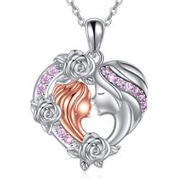 Collar mamá hija bebé plata 925