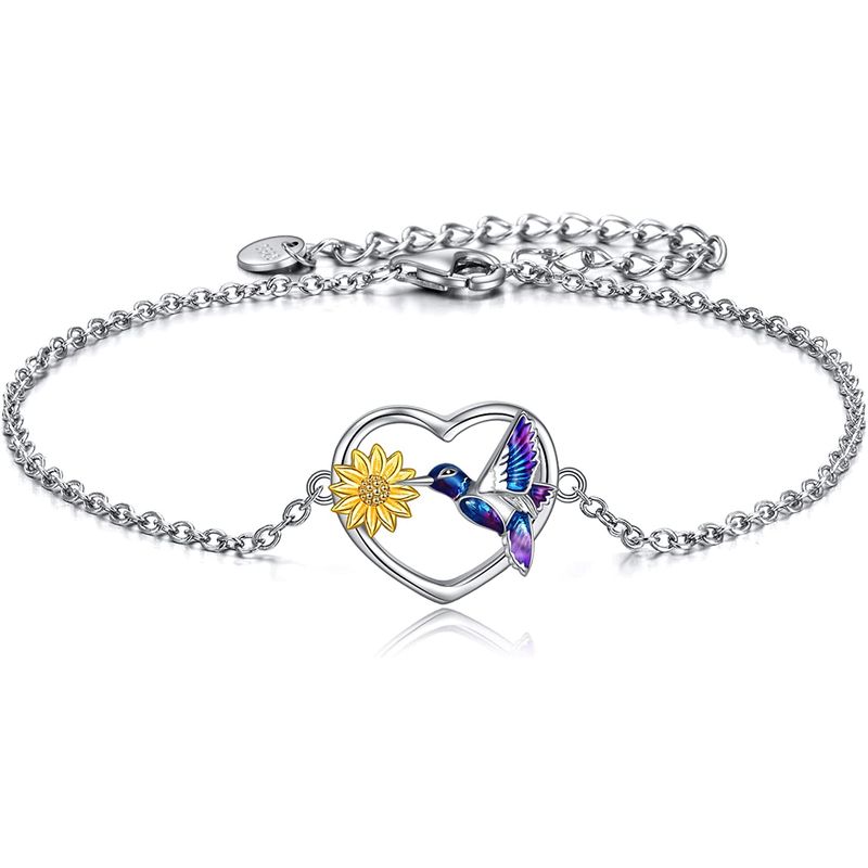 GENERICO - Pulsera Colibrí girasol plata 925