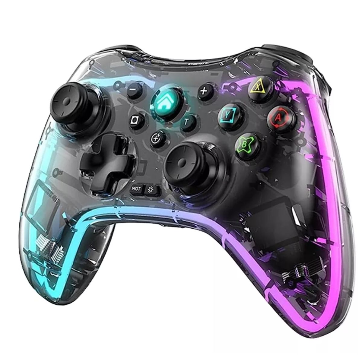 GENERICO - Control Gamepad Transparent Compatible Androidios Switch