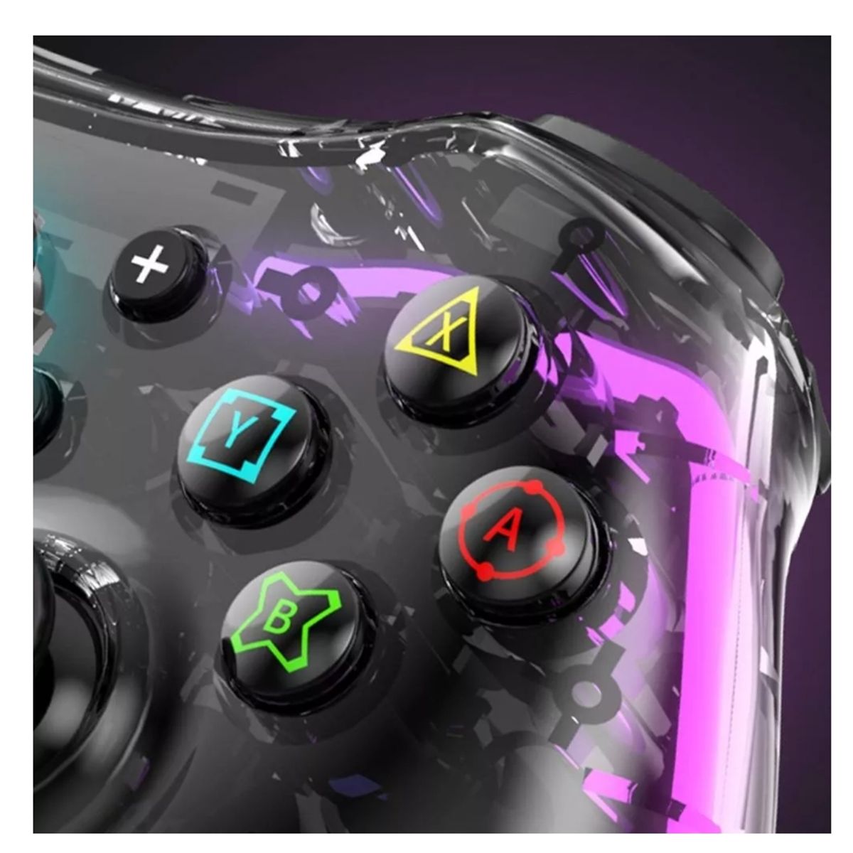 GENERICO - Control Gamepad Transparent Compatible Androidios Switch
