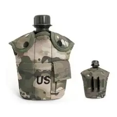 GENERICO - Cantimplora Militar Con Jarro Y Funda