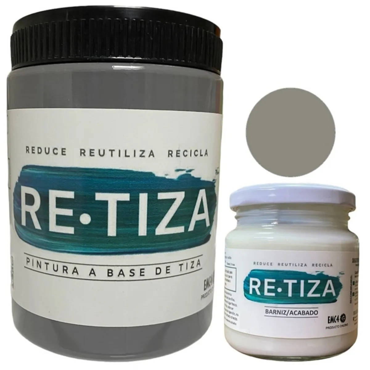 RETIZA - KILO PINTURA GRIS OSCURO/GRAFITO + ACABADO 240 ML