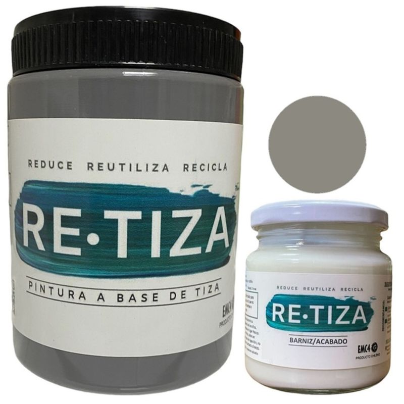 RETIZA - KILO PINTURA GRIS OSCURO/GRAFITO + ACABADO 240 ML