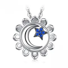 GENERICO - Collar plata 925 sol y luna mujer regalo