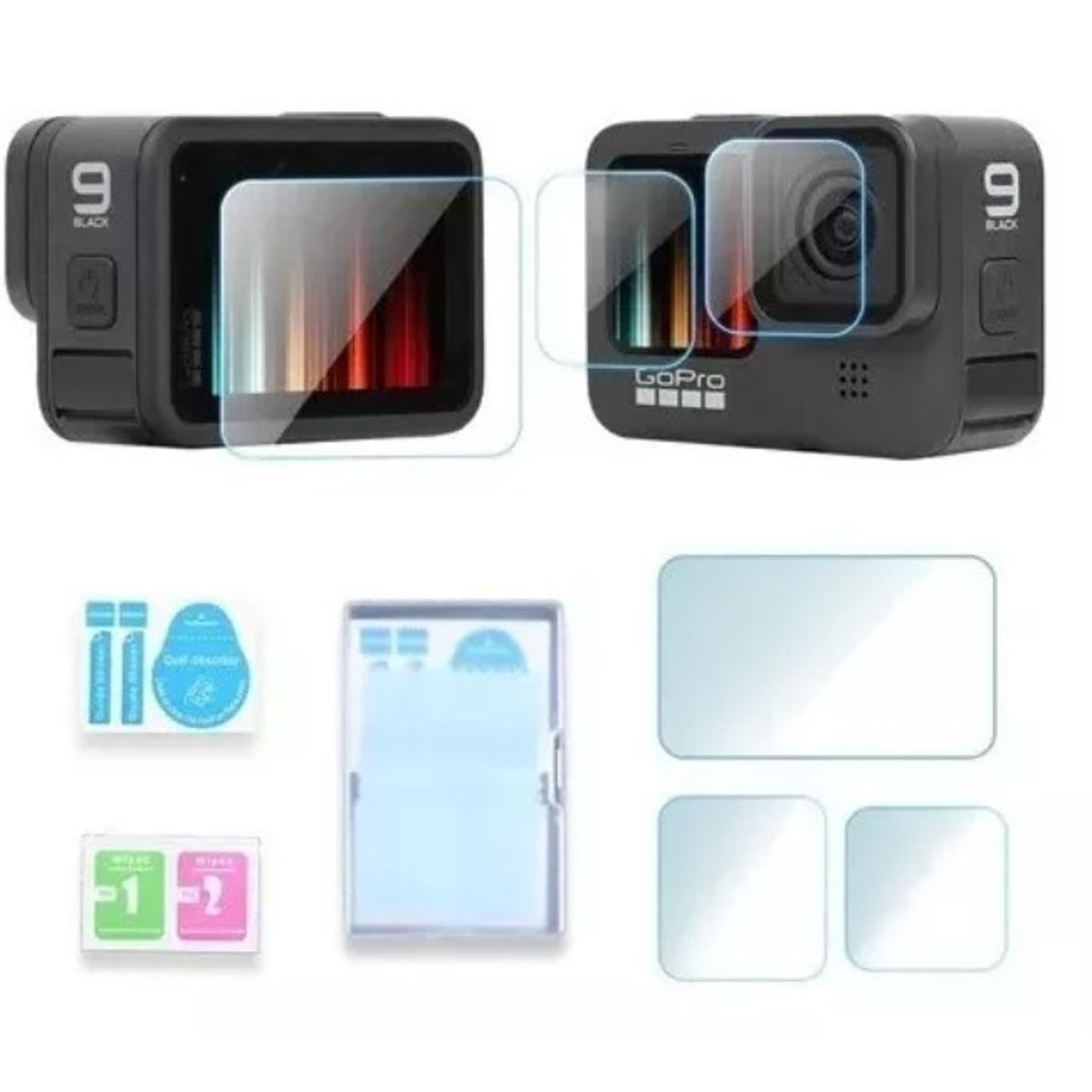 GENERICO - hero 9 Funda De Silicona Y Vidrio Templado Gopro