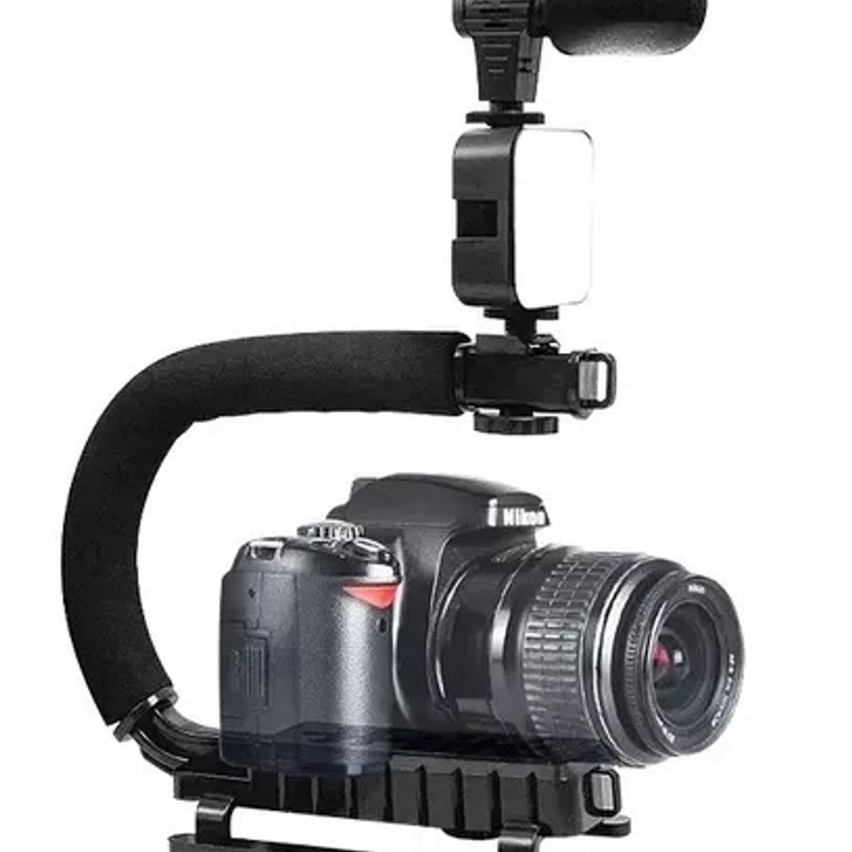 GENERICO - Estabilizador De Cámara Y Celular 2en1 Kit Youtubers Blogger