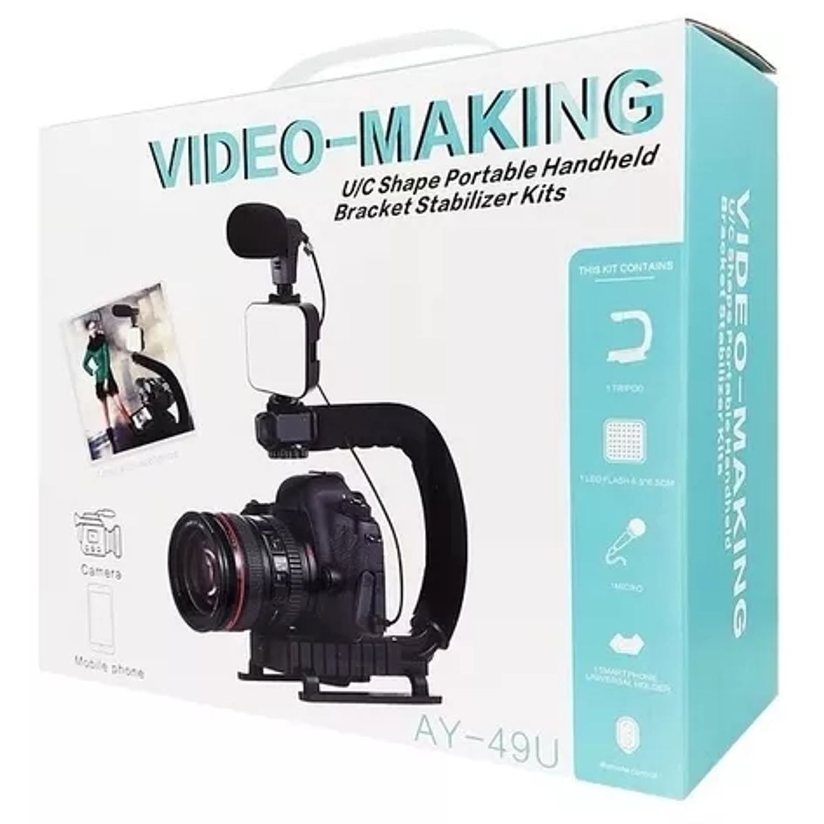 GENERICO - Estabilizador De Cámara Y Celular 2en1 Kit Youtubers Blogger