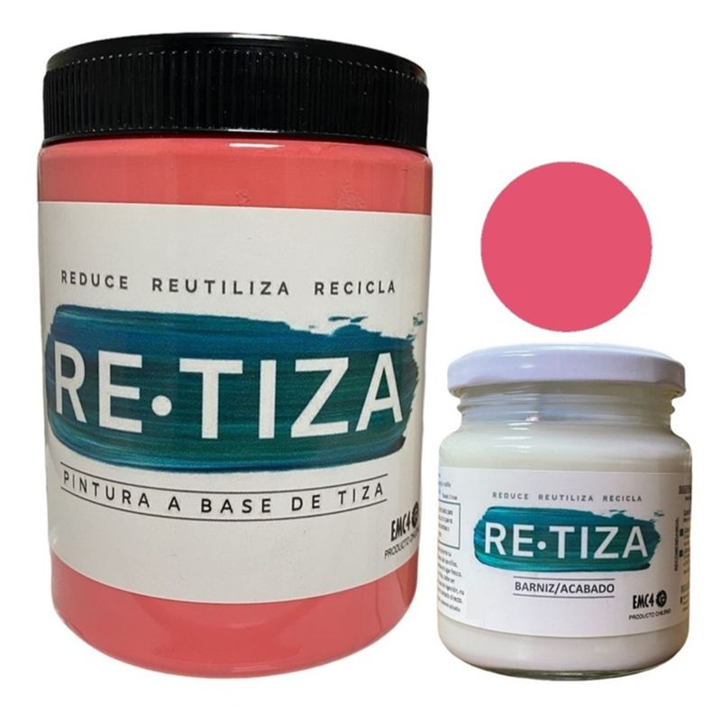 RETIZA - KILO PINTURA ROSA FUCSIA + ACABADO 240ML