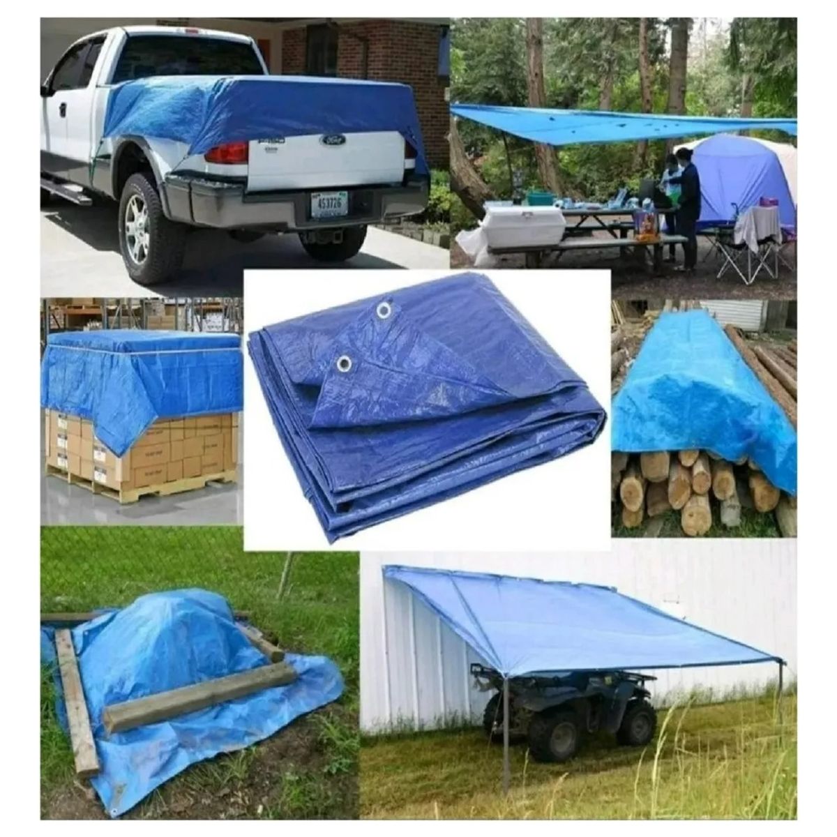 GENERICO - Carpa Lona Cobertor Multiusos Impermeable 5 X 6 Metros