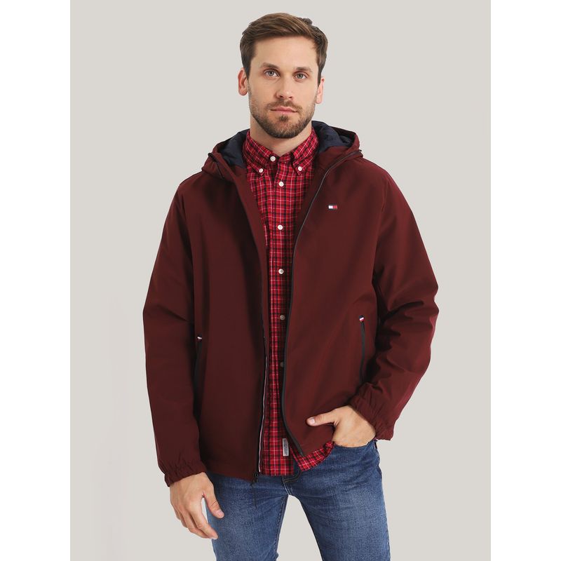 TOMMY HILFIGER - CHAQUETA HOODIE STRETCH POLY BURDEO TOMMY HILFIGER